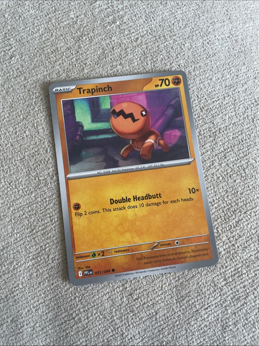 Trapinch Pokémon Trading Card